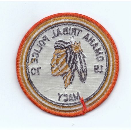 Omaha Tribal Police 1970 Macy PATCH Native Indian Reserve