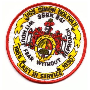   USS Simon Bolivar  SSBN 610 Submarine (Without Fear Without Reproach)  PATCH 1965-1990