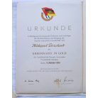 East Germany DDR "German-Soviet Friendship" with miniature and 5 years for outstanding performance with award certificate and case