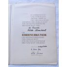 East Germany DDR "German-Soviet Friendship" with miniature and 5 years for outstanding performance with award certificate and case