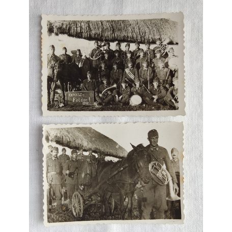WW2 Eastern Front 6. Hungarian Army Division Donkey Marching Band original Photos 1942