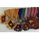 Hungarian 10 places mounted Medal Bar for a Police/MP Officer