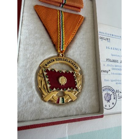 Hungarian 3* General and Deputy Minister of Interior’s Medal and corresponding award certificate Extra!!!