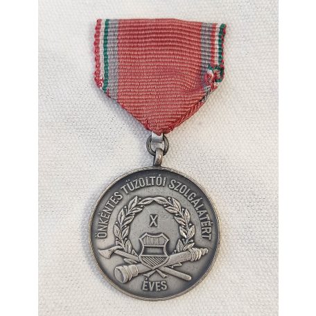 Hungarian Firefighter Service Medal X. Years