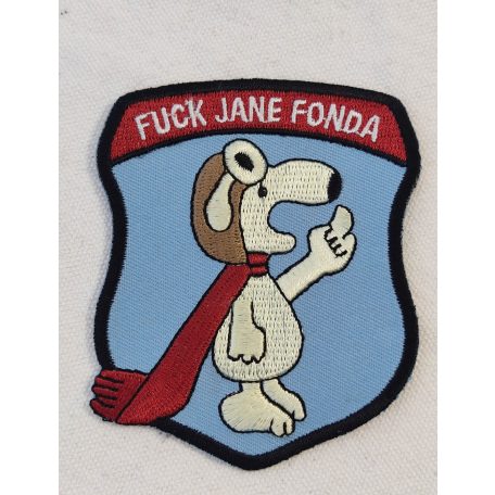 US Air Force Vietnam War F*** Jane Fonda Snoopy Red Scarfs 20th Tactical Air Support Squadron Shoulder Patch