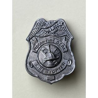   US Army Northern Area Command Fire Department Silver Fire Fighter Badge